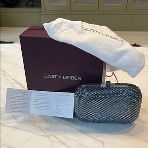 Judith Leiber Sparkling Blue Crystal Clutch
